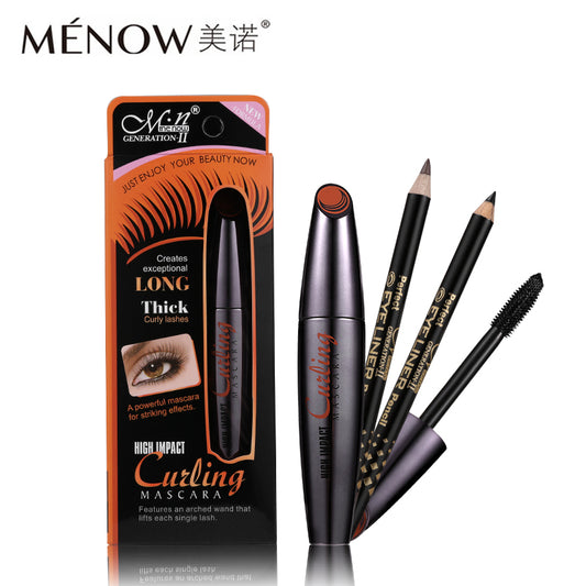 Menow Curling Mascara With  2pcs Pencil Volume Express Long Thick Curly Lashes Waterproof Eye Liner Pen!!
