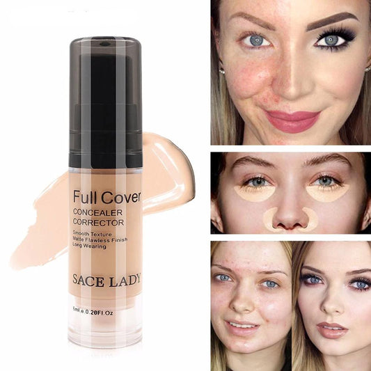 Full Cover 8 Colors Liquid Concealer Makeup 6ml Eye Dark Circles Cream Face Corrector Waterproof Make Up Base Cosmetic